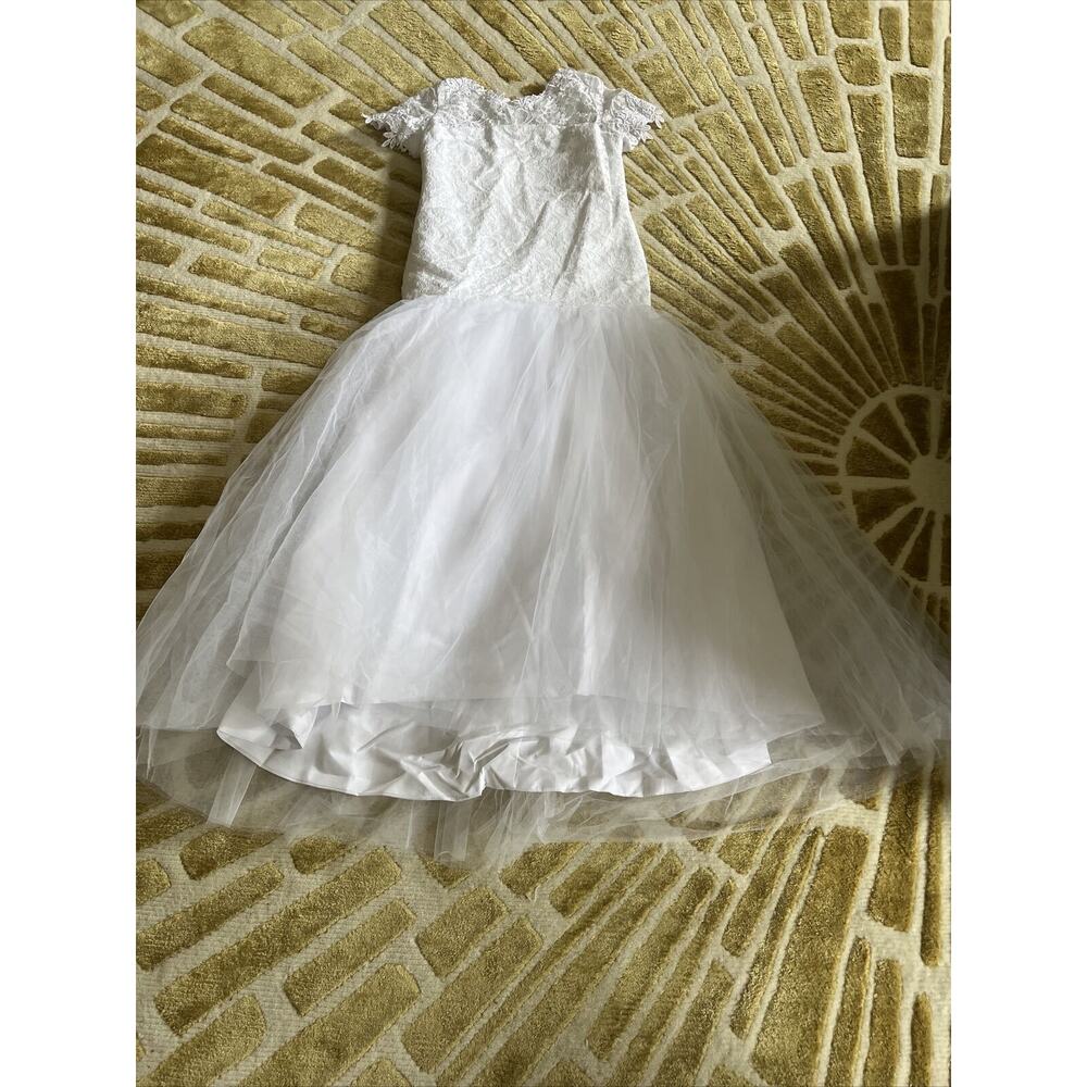 LT Lanting Bride White Tea Length Lace Wedding Dress Size Small New with Tags